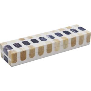 Handicrafts Home Decorative Remote Holder Box 10x2.5 Slim Organizer Box with Lid for TV Remotes, Coffee Table Dcor, Modern Shelf Box, Boho Home Dcor Accent, Black and White Decorative Storage Box