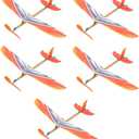 TOYANDONA 5Pcs Rubber Band Powered Aircraft Airplane Model Creative Helicopter for Kids Throwing Glider Airplane Toy for Birthday Party Favor Prize Reward (Random Pattern)