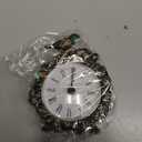 Kenning Vintage Mini Table Clock, 3.5 Inch Decorative Metal Silent Non Ticking Analog Quartz Battery Operated Table Top Clock for Living Room Bedroom Bedside Desk Decor(Bird)