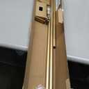 TONIAL 3/4 Inch Bay Window Curtain Rods, 36 to 72 Inch Center Rod for window 24 to 68 Inch, 20 to 36 Inch Side Rod for window 16 to 32 Inch, Decoratice Drapery Rods with Small Cap Finial, Antique Gold