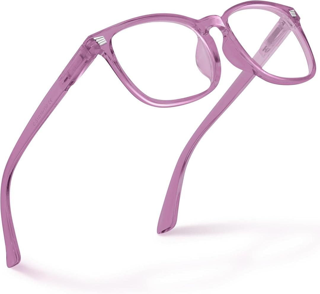 CCVOO Reading Glasses for Women/Men, Eyeglasses, Blue Light Readers for Women/Men, Computer Eye Glasses, Cheaters (Purple)