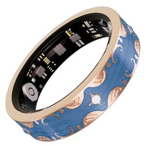 Womens Smart Ring Health Tracker Heart Rate Sleep Monitor 100+ Sports Modes Diamond Ladies Smart Ring for Women Pedometer Smart Rings for Android iOS Colorful Enamel Ring