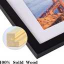 wyooxoo 20x24 Picture Frame Black Made of Solid Wood Photo Frames Display Pictures 16x20 with Mat or 20x24 Without Mat Colorful Frame For Horizontal Vertical Wall Mounting