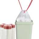 Pekky 2.6 Gallon Small Drawstring Trash Bags, Clear, Heavy Duty, 120 Counts