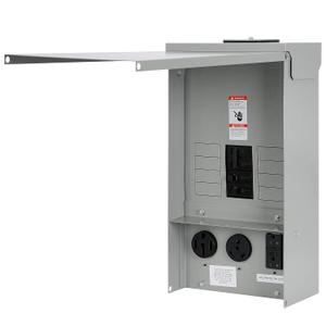 Temporary Power Outlet Panel with 20, 30, and 50-Amp Receptacle Installed,RV Electrical Outlet Panel with Breaker Temporary Power Outlet Panel with 20, 30, and 50-Amp Receptacle Installed,RV Electrical Outlet Panel with Breaker