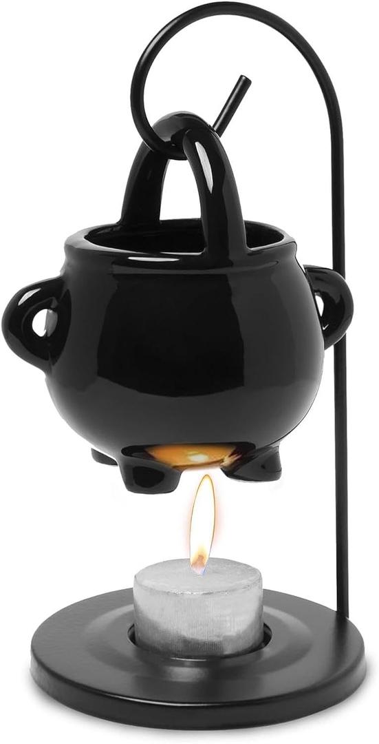 Hanging Cauldron Pagan Oil Burner,Wax Warmer Aroma Diffuser Candle Tealight,Cauldron Wax Melts Burner,Wax Warmer Aroma Diffuser,for Enchanting Witches' Home Christmas Decor