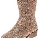 Josmo Glitter Girls Cowgirl Boots Mid Calf Boots Girl Cowboy Boots Size Little Kids/Big Kids,2