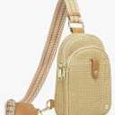 AOCINA RFID Straw Summer Purses for Women 2025 Woven Sling Bag Fanny Packs Cross body for Everyday Beach Travel Vacation Essentials