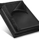 Black Waterproof Tarp Cover for Outdoor: Multi-Purpose Oxford Tarpaulin with Reinforced Webbing Loops for Camping Boat Pool Roof Tent - Durable and Tear Resistant (5ftx5ft)