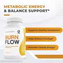 BurnFlow Capsules 100% Natural Formula with Turmeric, BioPerine & More - Non-GMO, Gluten-Free, Made in USA 60 Capsules, 2 Month Supply (EXP 08/01/28)