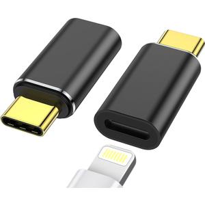 Vcddom Lightning to USB-C Adapter 2Pack, USB C Male to Lightning Female PD 60W Fast Charging and Data Transfer Adapter Compatible with iPhone 15/Plus/Pro/Pro Max and More Type C Devices