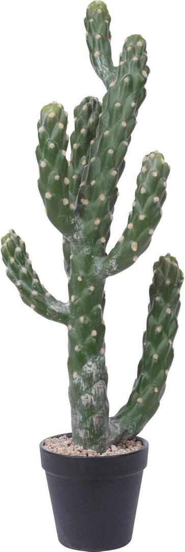 23Inch Artificial Cactus Faux Cacti Fake Cactus Saguaro Potted Plants for Indoor Outdoor Home Offices Store Decoration