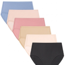 Mirofiber Stretch Women's Panties, 6 Pieces, Size L