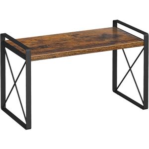 Giikin Countertop Shelf Organizer, Cupboard Stand Spice Rack, Retro Style Cabinet Shelf for Pantry, Kitchen, Bathroom, Reading Room, Bedroom to Save Space (7.8" D x 15.7" W x 9.4" H, Rustic Brown)