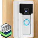 Liwin All-Metal Adhesive Video Doorbell Mount Compatible with Ring/Blink Wireless Video Doorbell, No-Drill Mounting Bracket Wedge Adapter Holder Accessories for Home Rentals, White