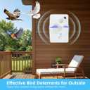 2026 Ultrasonic Bird Repellent Devices Bird Repeller Outdoor for Attic Woodpecker Pigeon Deterrent Goose Repellent Rechargeable Bats Repellent Indoor to Keep Birds Away from Porch Balconies