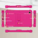 ATOOZ for Lenovo Tab One 8.7 Case 2025 (TB305FU),Soft Silicone Shockproof Kids Case for Lenovo Tab K9 Tablet 8.7 inch with PC Stand (Rose Red)