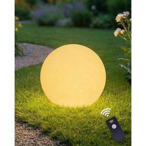 12 Inch Solar Ball Light, Solar Rechargeable Globe Light,3 Modes Dimmable Globe Light,Decor for Patio,Garden,Yard,Beach,Pathway,Party Decorative Lighting, 12inch-Fake Rock