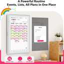 21.5 Inch Digital Calendar, Full HD Touchscreen Smart Planner for Family Schedules - Wall Mount, Great for Seamless Daily Planning & Household Organization, with LED Reminder Light