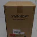 SWINHOM 3 Inch Full Memory Foam Mattress Topper, Ventilated Foam Topper with Cooling Cover, Mattress Pad with 18'' Deep Pocket, White