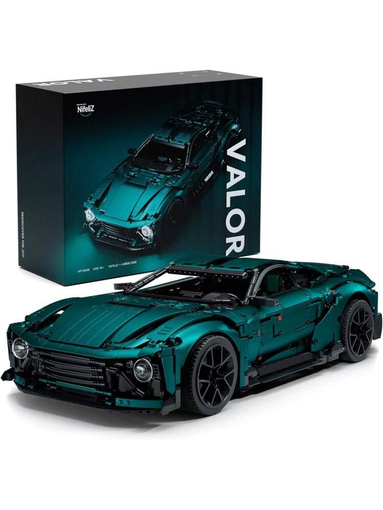 Nifeliz Valor Sports Car Building Set, Scale Model Car Gift for Adults, Authentically Detailed Build and Display Model for Home or Office Décor (3374PCS, NF10268)