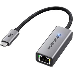 Cable Matters USB C to 5Gb Ethernet Adapter, 5 Gigabit Network Speed, USB C to Ethernet Adapter Compatible with USB4, Thunderbolt 4/5, Plug & Play for MacBook, Laptop, and USBC Devices