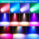 18X12W LED Stage Lights RGBWAUV 6in1 Par Lights Par Can Lighting with DMX Control Sound Activated Uplights for Events Church DJ Show Wedding Stage Performances Party (4 Packs)