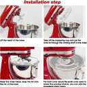 Bowl Cover Compatible with KitchenAid 4.5-5 Qt Tilt-Head Stand Mixer Bowl Covers with Extra Pouring Window, Dishwasher Safe Lid to Prevent Spilling (Pack of 1)