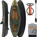 Retrospec Coaster Single & Tandem Inflatable Kayak for Adults - Blow Up Kayak, 220 & 440lb Capacity, Portable Lightweight Kayak with Paddle, Pump & Carry Bag