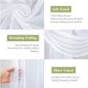 Wedding Arch Draping Fabric 28" x19FT, Sheer Chiffon Fabric Backdrop,1 Panel White Drapes for Wedding Ceremony Decor, Decorative Arch Drapery for Birthday Party Ceiling Curtain Backdrop