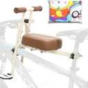 Kids Bike Seat Front Mounted and Handlebar Child Bike Seat Detachable Front Mounted Toddler Bicycle Seat Bicycle Seats with Foot Pedals for Children 2~5 Years Compatible with All Adult MTB