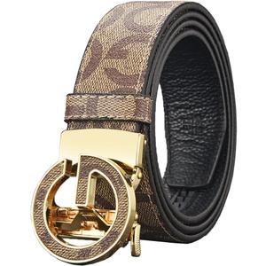 Ridoras Designer Belts for Men Ratchet Belts with Automatic G Buckle Men's Belt for Casual Jeans Business (42"-45" Waist Adjustable)