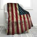 Jekeno American Flag Gifts Blanket for Men Women, USA Flag Throw Blankets for Adult Kids Boys Girls, Independence Day American Decor Gifts for Home Bed Couch (50"x60")