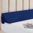 Horbaunal Queen Size Bed Wedge Pillow Cover for Headboard Gap, Headboard Wedge Pillow Case Cover Only, 60" x 10" x 6", Navy
