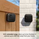 Blink Outdoor 4 XR two-year battery wireless camera with 4x security coverage, 1000 ft open-air range or 400 ft with typical use 2 camera system