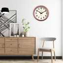 Wall Clock Metal 12.4" Countryside Style Wall Clocks Retro Vintage Classical Silent Non Ticking Easy to Read for Living Room/Kitchen/Bedroom/Office/Bar(12.4" Red)