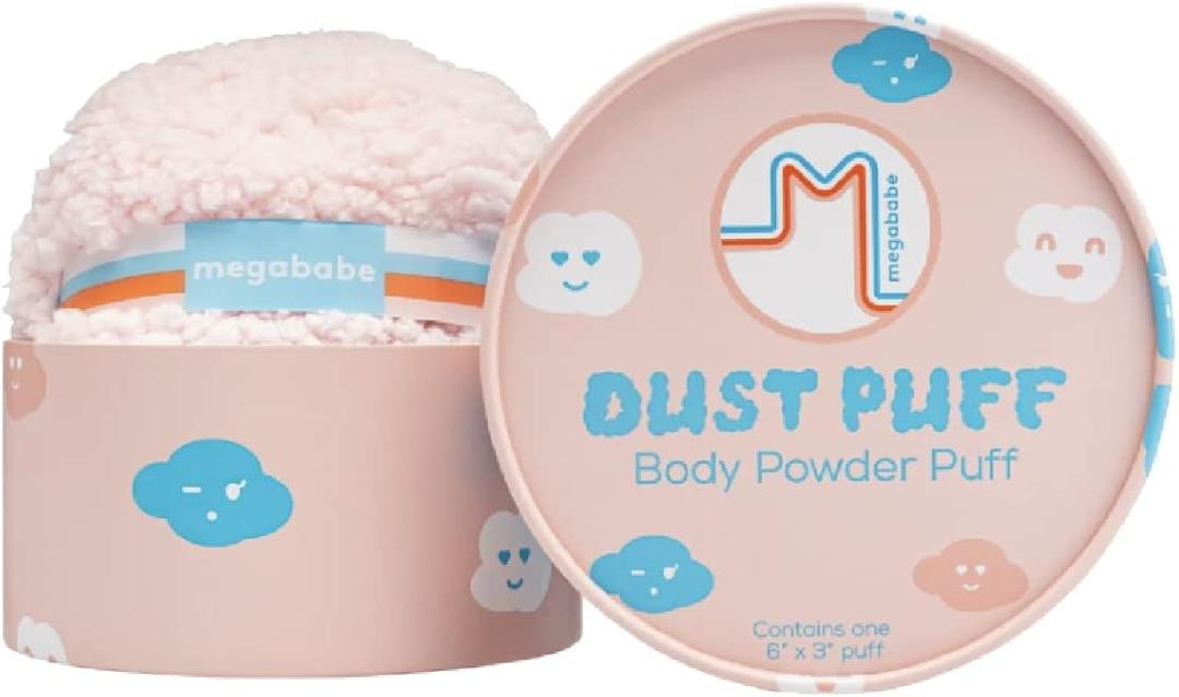 Megababe Body Powder Applicator - Dust Puff | Oversize (6 x 3) Powder Puff | Powder Sold Separately
