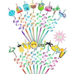 Reusable Drinking Straws for Kids - 16 Styles | Crazy Fun Silly Straws for Summer Pool Beach Party Favors & Decoration, Bulk Birthday Goodie Bag Stuffers