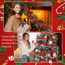 6 Yards Red Velvet Christmas Tree Garland with 36 Jingle Bells, Velvet Bell Garland Ribbon for Christmas Tree Vintage Xmas Ornaments for Home Wreath Staircase Party Holiday Decor