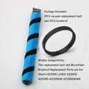 Soft Brushroll Replacement Parts for Shark Vertex DuoClean Vacuum AZ2002 Replacement Belt for Shark AZ2002 AZ2000 AZ2000W AZ2000WWK HZ2002 LA502 (1PCS Brush Roll and 1PC Vacuum Belt)