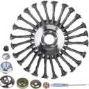 Steel Wire Grass Trimmer Head, 8 Inch Unbreakable Wire Trimming Blades with Universal Adapter Kits for Weed Eater, Rotary Brush Cutter Heads for Gardening Lawnmower, Moss & Rust Removal