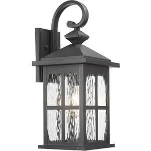 Darkaway Large Outdoor Light Fixtures Wall Mount, 21inch Outside Wall Lights Exterior Lighting Fixture with Water Ripple Glass Outdoor Wall Sconce for House Porch Hallway Garage Front Door, 21.2"