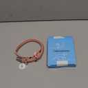 BRONZEDOG Rolled Leather Dog Collar for Small Medium Large Dogs with QR ID Tag (M: 14-16 Inch, Powder Pink)