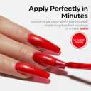 modelones Red Gel Nail Polish Glitter Red Gel Polish Soak Off UV LED Lamp Gel Polish Christams New Year Manicure Gift for Women Girl 15ML (A1-Shimmer Red)