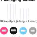 4pcs Soda Can Lids with Straws, Silicone Plastic Soda Can Covers Reusable Kitchen Tools Fits Standard Canned Beverage Beer Juice (Blue, Black, Gray, Rose Red)