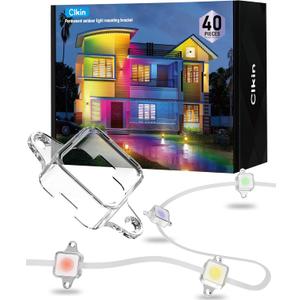 Light Clips for Govee Outdoor Lights (Model H705 ABCDEF) It is an Ideal Solution to Replace 3M Adhesive Tape. Easy to Install, it Comes with 40 Brackets and 80 Screws