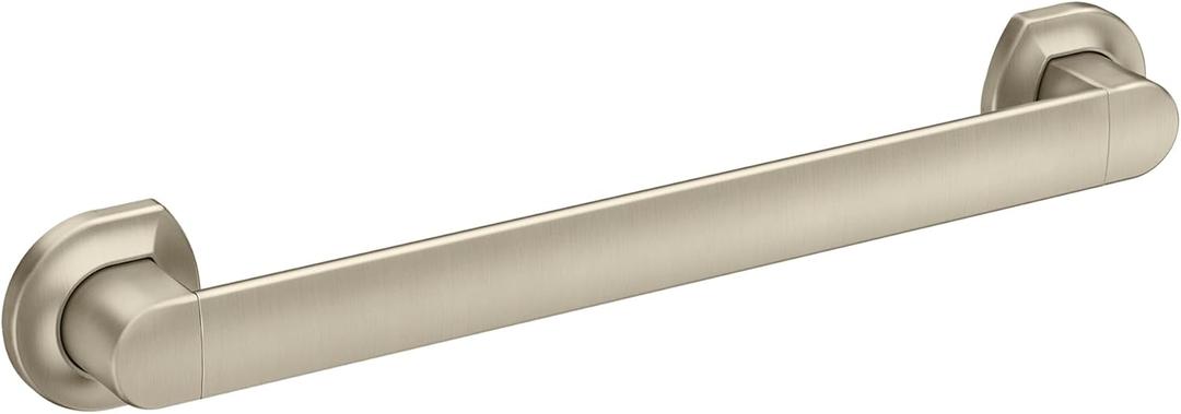 Moen Genta Brushed Nickel 18" Bathroom Grab Bar