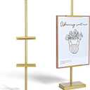 Tabletop Picture Frame Stand 29 inch Adjustable Tabletop Easel Stand for Display Metal Standing Frame Holder Stands Table Top Easels for Picture Frames, Artwork, Canvas Gold