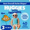 Huggies Little Swimmers Disposable Swim Diapers, Size 3 (16-26 lbs), 40 Ct (2 Packs of 20)