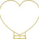 LANGXUN Large Size Metal Balloon Arch Kit, Wedding Heart Arch Stand, Love Balloon Column Arch Frame for Wedding, Bridal, Valentine's Day, Engagement and Birthday Party Supplies (Gold)